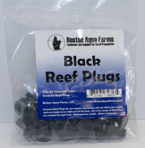 Boston Aqua Farms black ceramic reef plugs